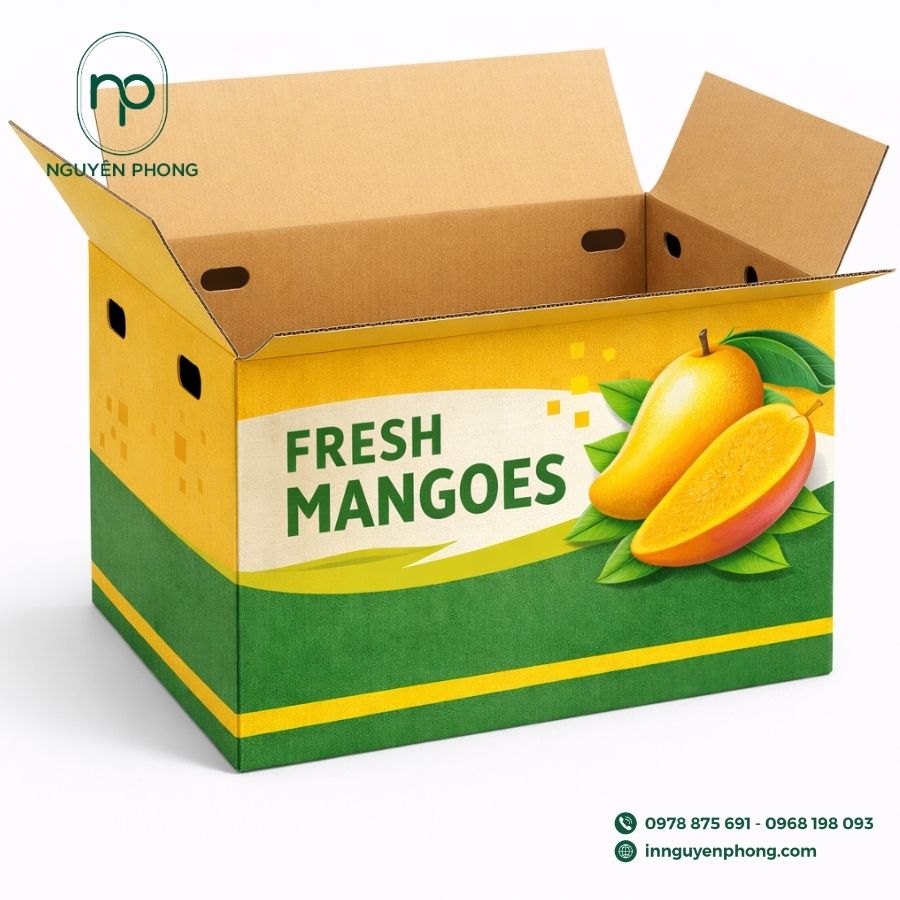 In thùng carton đựng xoài